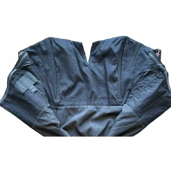 J. Crew Collection Dress Black Pink Strapless Size 14 Sheath Lace Fitted - Picture 8 of 12